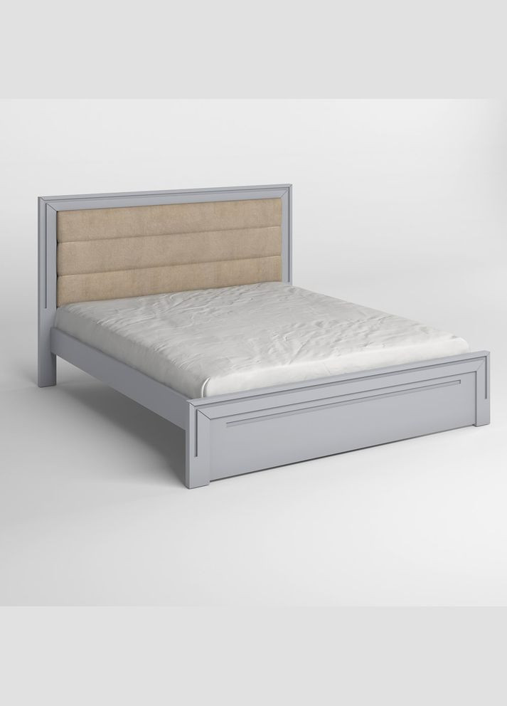 Двоспальне дерев'яне ліжко Торонто Т5 (RAL7040)/Аляска 23 (бежевий) 180х200 см (MBG-10640) Mebigrand (368282197)