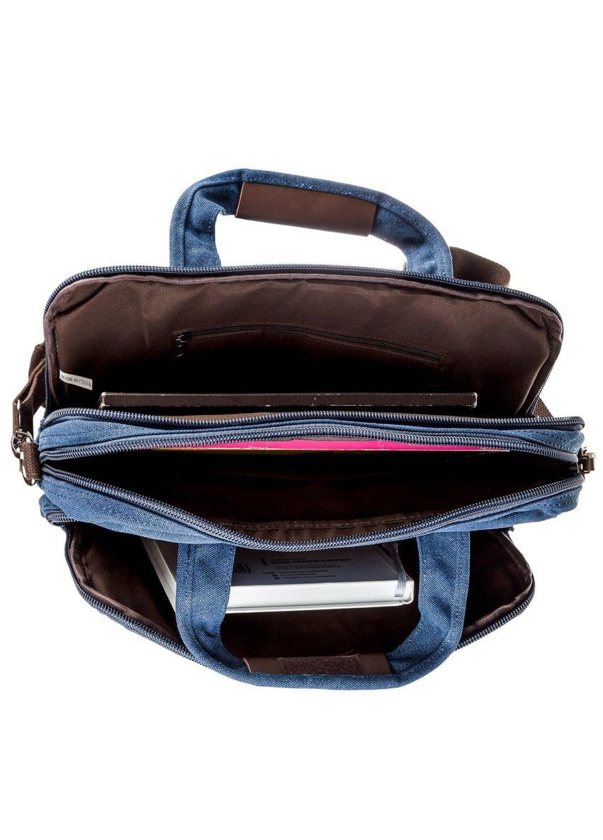 Сумка текстильна для ноутбука на два відділення 20179 Синя Vintage (298568225)