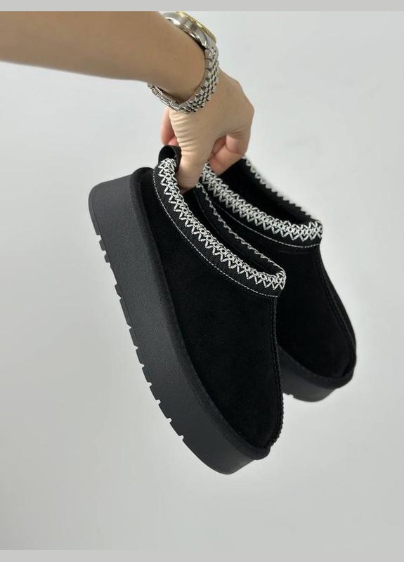 Замшевые короткие угги с вышивкой, угги сабо, низкие угги в стиле ugg tazz slipper Hengji (306515755)