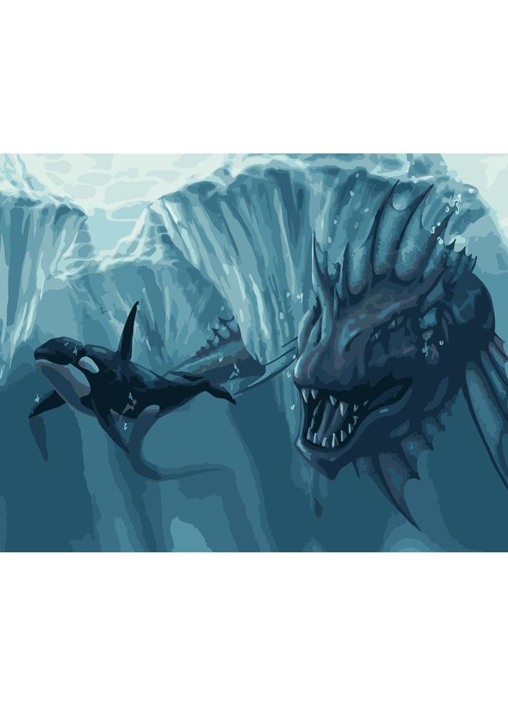 Картина по номерам Премиум Подводное чудовище размером 40х50 см (DY203) Strateg (356777912)