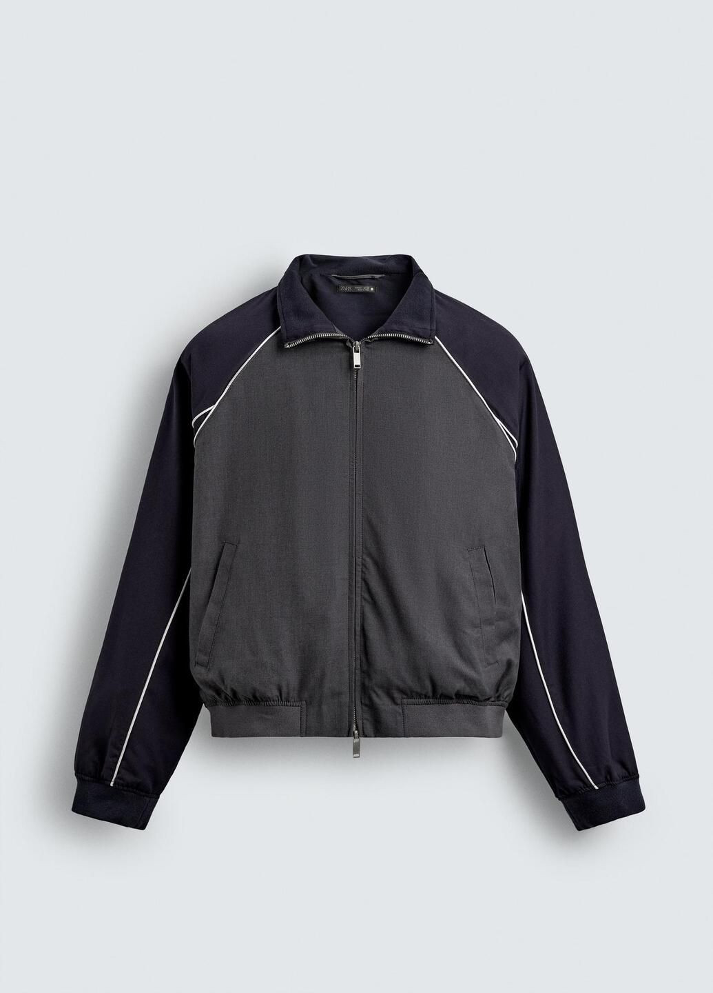 Комбинированная демисезонная куртка Zara