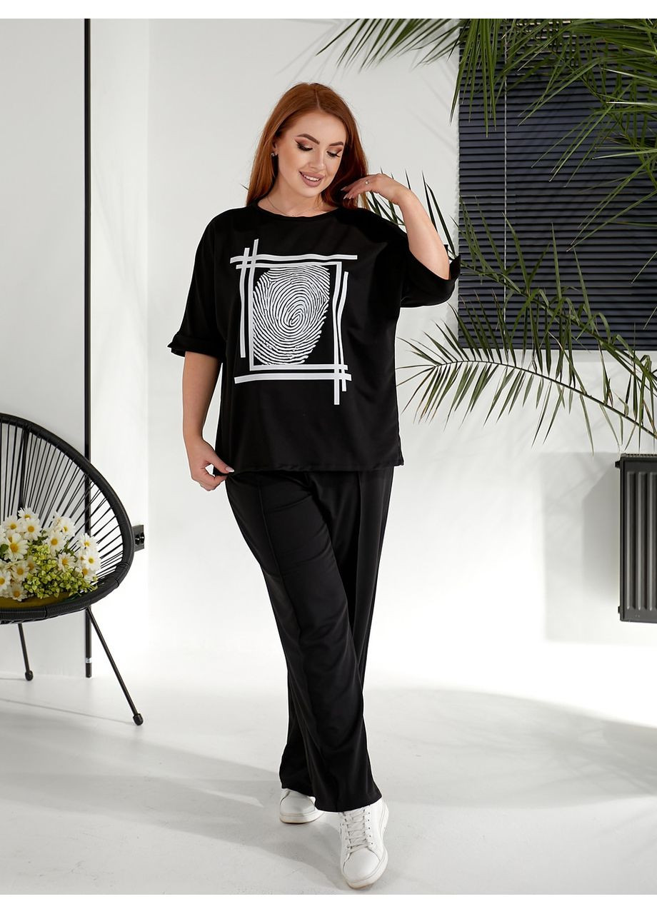 Женский костюм из трикотажа брюки палаццо 58-60, No Brand (360544661)