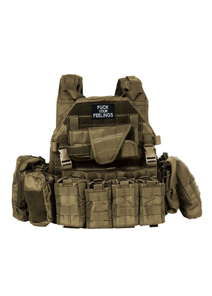 Набір шевронів 2 шт. з липучкою Fuck Your Feelings 5х8 см, вишита патч нашивка, шеврон IDEIA (316592106)