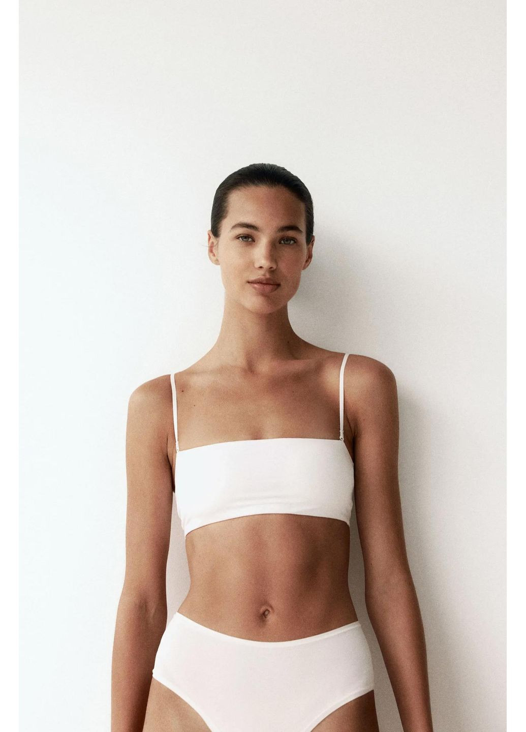 Білий бюстгальтер-бандо H&M