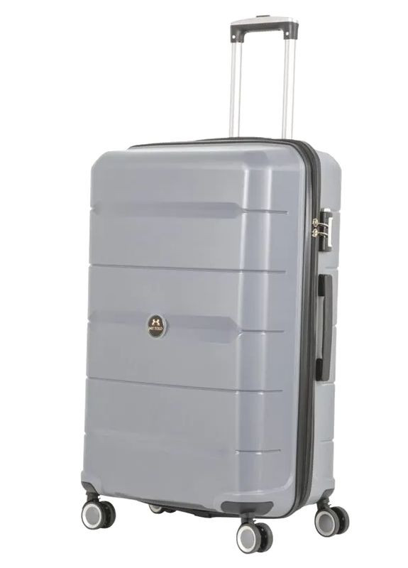 Велика валіза на колесах з поліпропілену 93L My, Туреччина сіра No Brand (361156775)