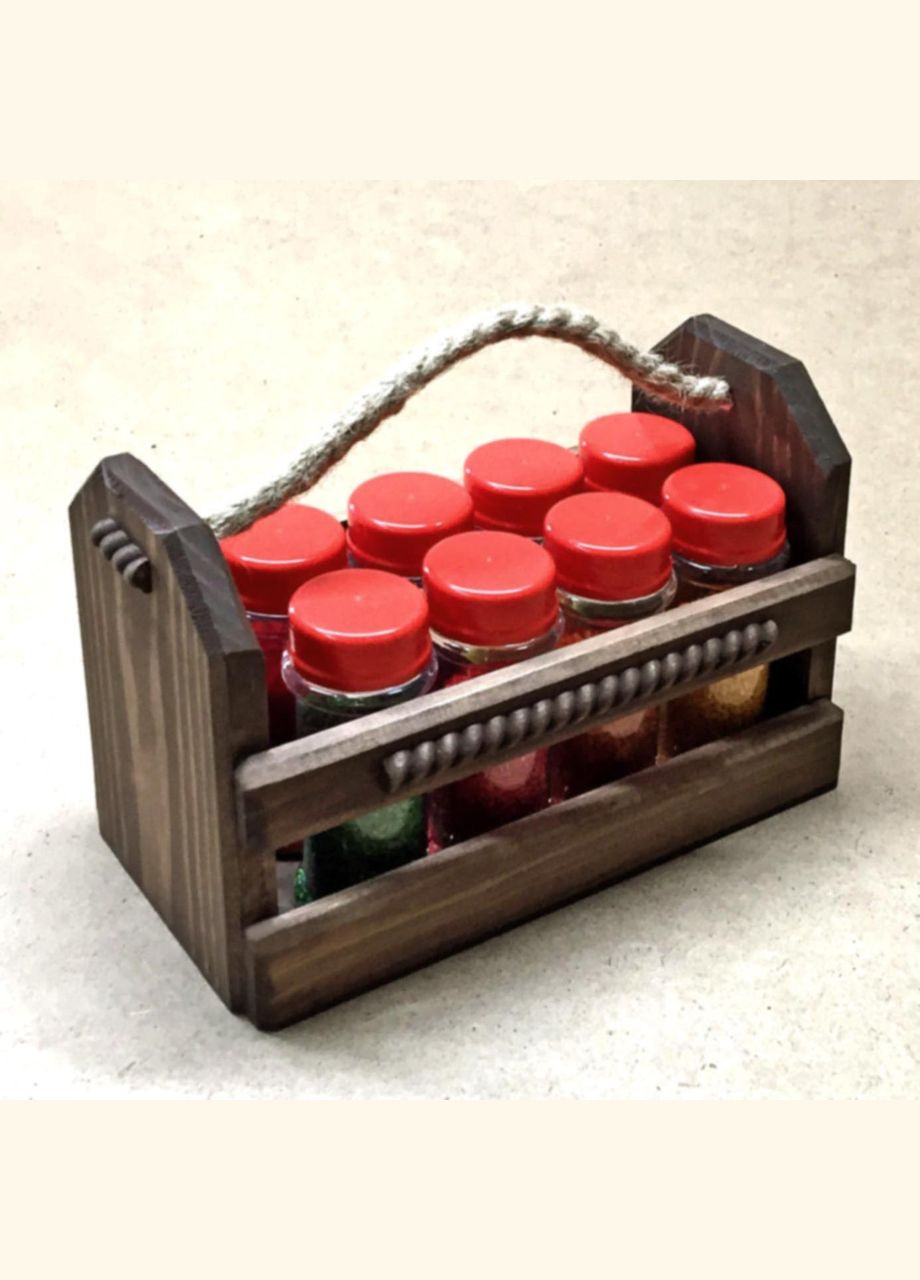 Органайзер для специй из дерева Баффало 8 мокко (СПЦ-800610) No Brand (327422973)