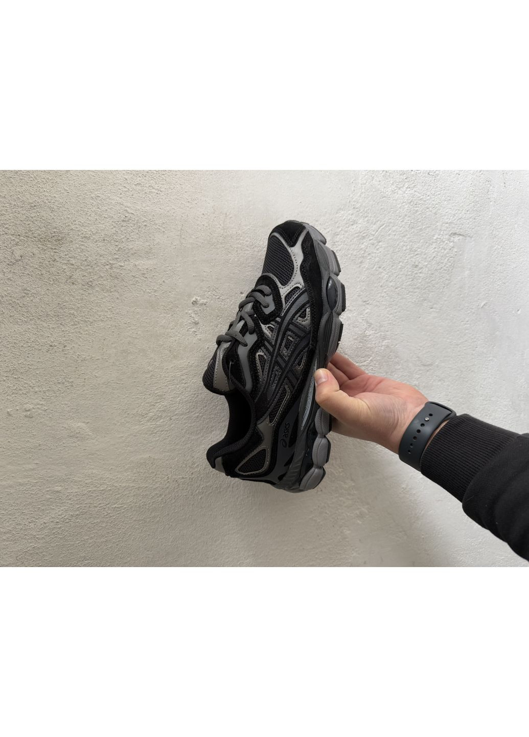 Сірі Осінні кросівки чоловічі asics gel-nyc graphite grey black ii асікс гель нюк No Brand