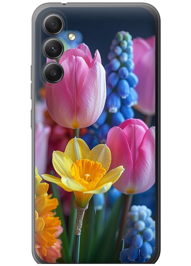 Силіконовий чохол 'Весняні квіти' для Endorphone Samsung Galaxy A34 A346E (285784192)