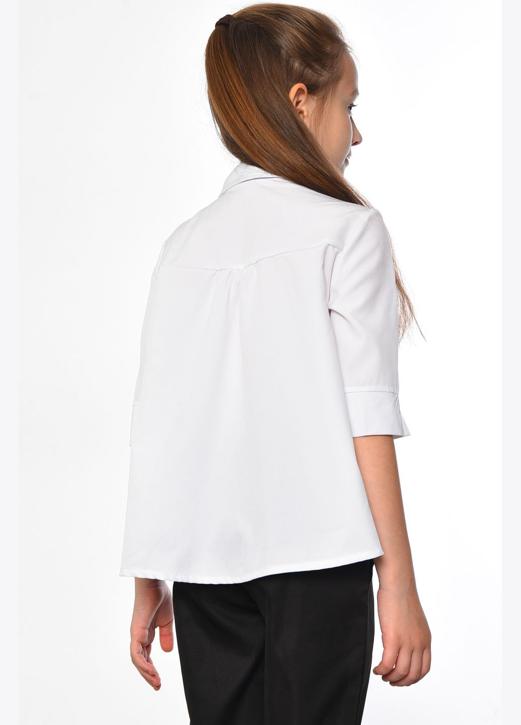 Белая классическая рубашка однотонная Let's Shop