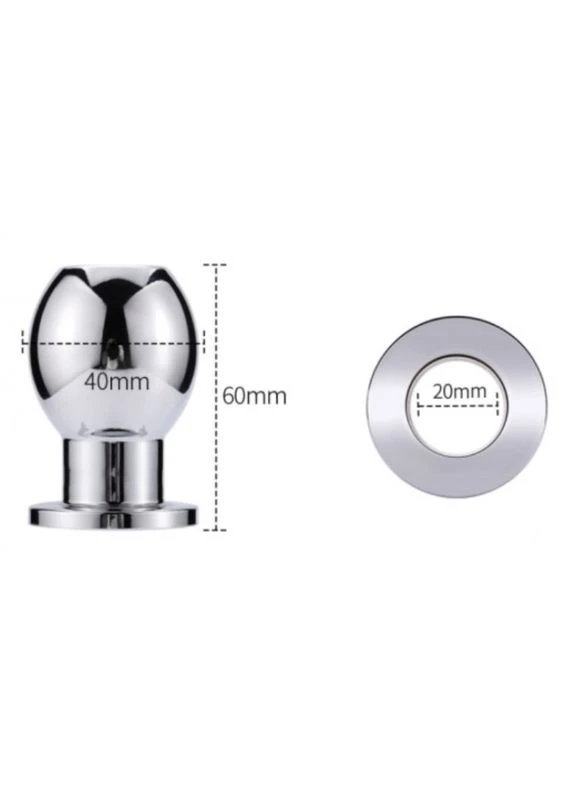 Анальная пробка с отверстием Hollow Aluminum Anal Plug Bdsm4u (381045171)