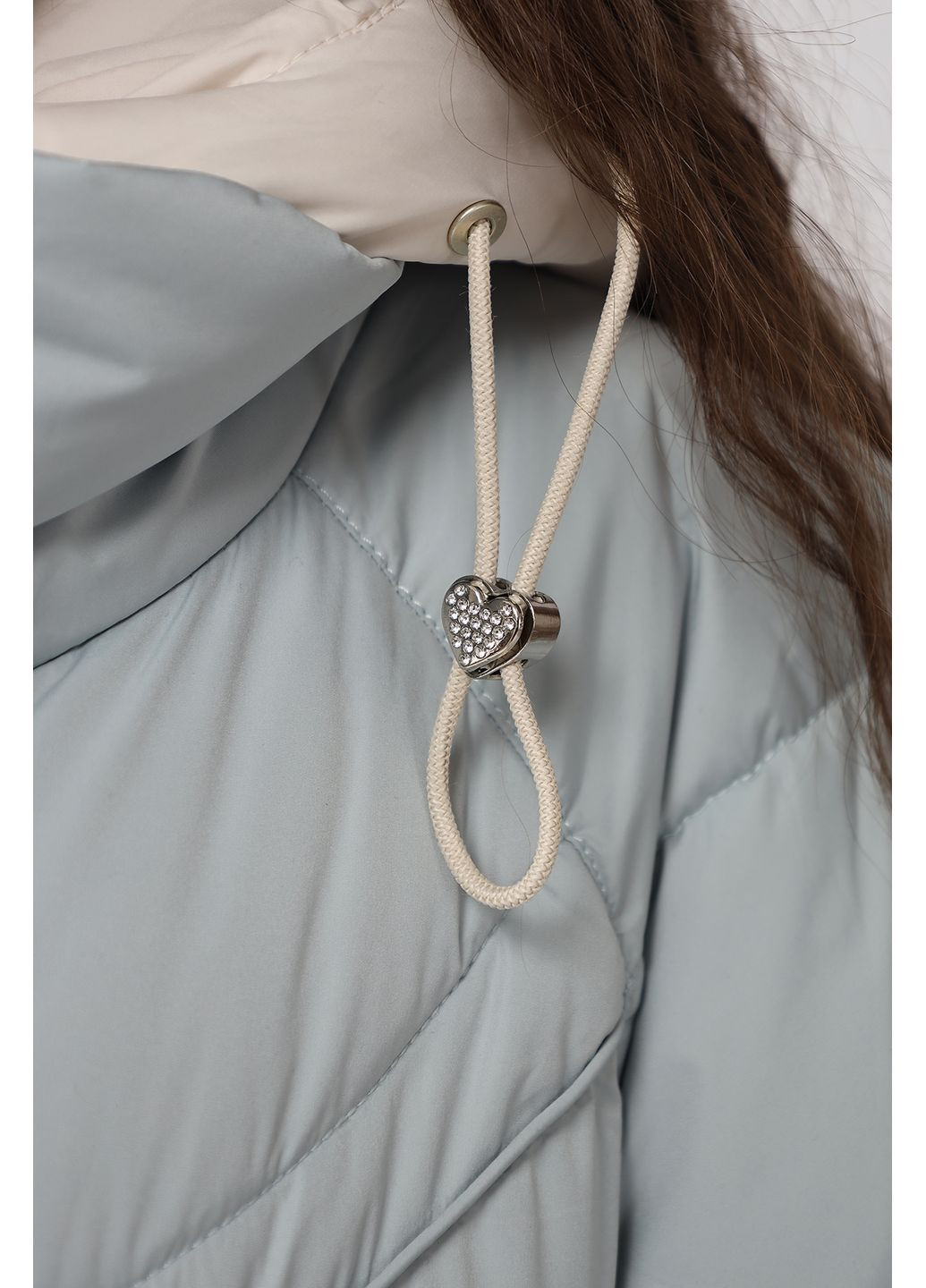 Голубая зимняя куртка для девочки цвет голубой cb-00280231 Yuki