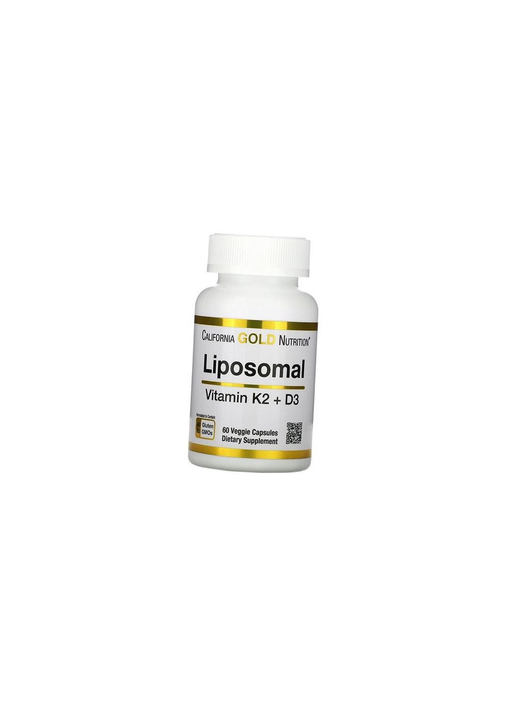 Ліпосомальні Вітаміни К2 та Д3, Liposomal Vitamin K2+ D3, 60вегкапс (36427014) California Gold Nutrition (293254609)