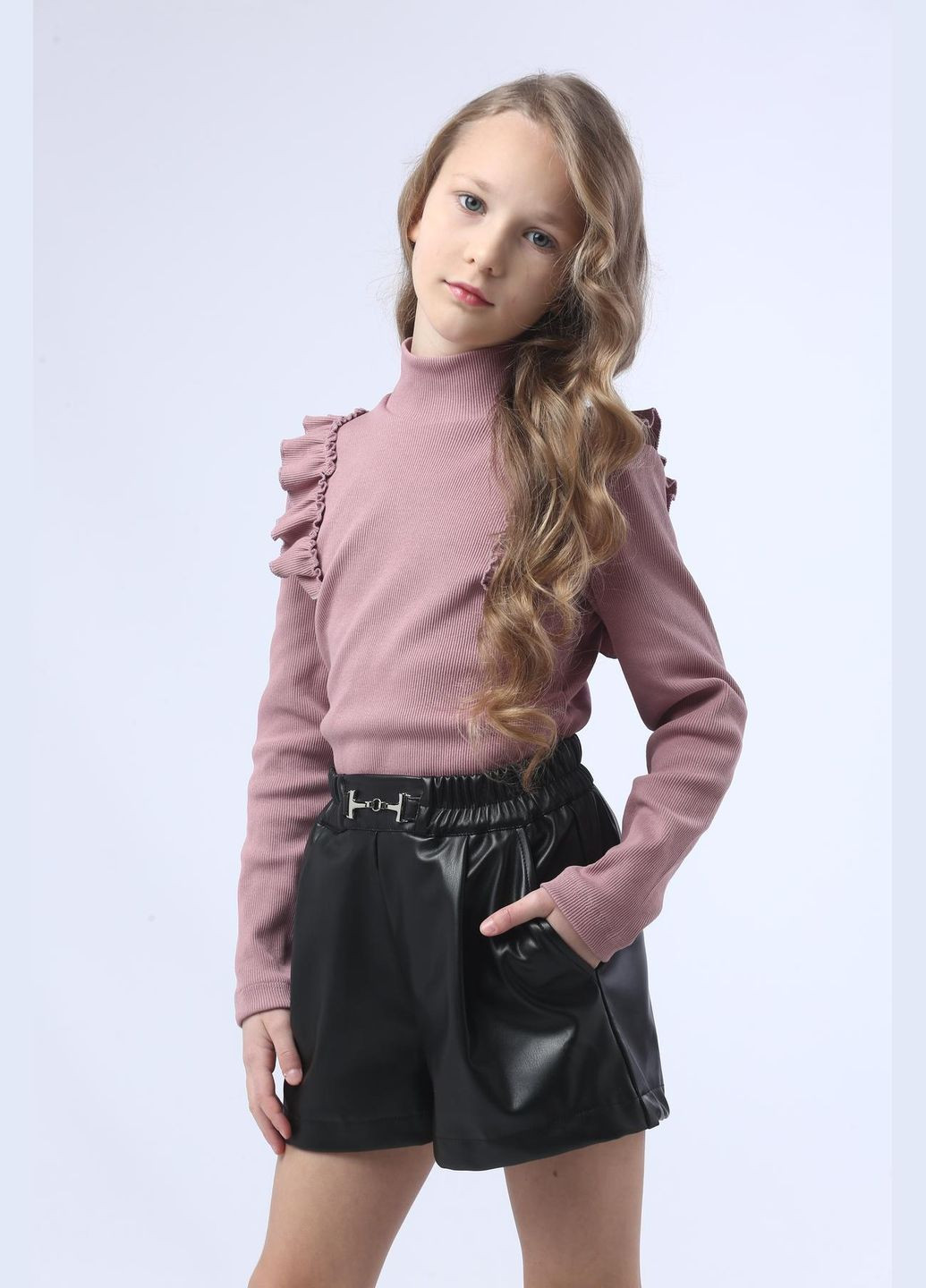 Шорты с экокожи на флисе IRmAS (326766565)