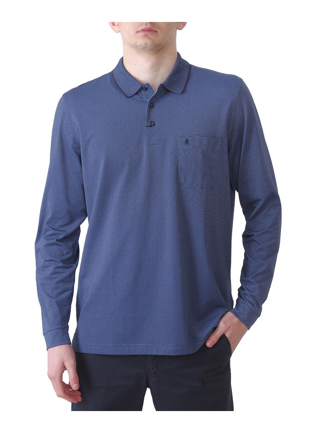 Синяя футболка-поло мужское для мужчин Ragman