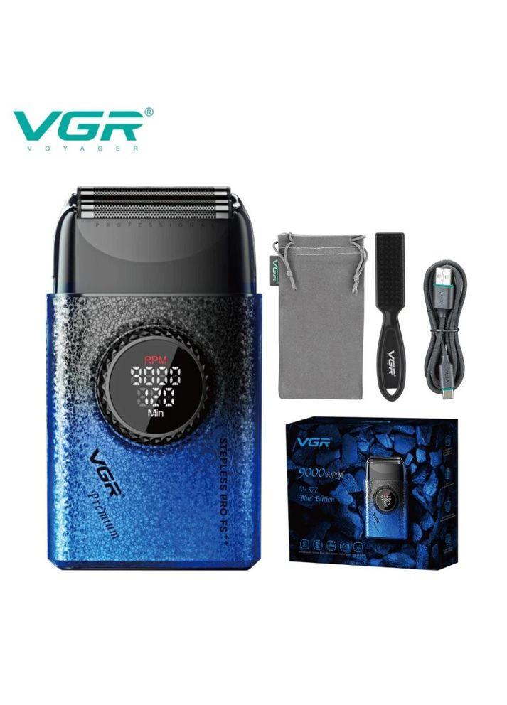 Электробритва V-377 BLUE шейвер, Электрическая аккумуляторная бритва для бритья, шейвер мужской VGR (369612536)