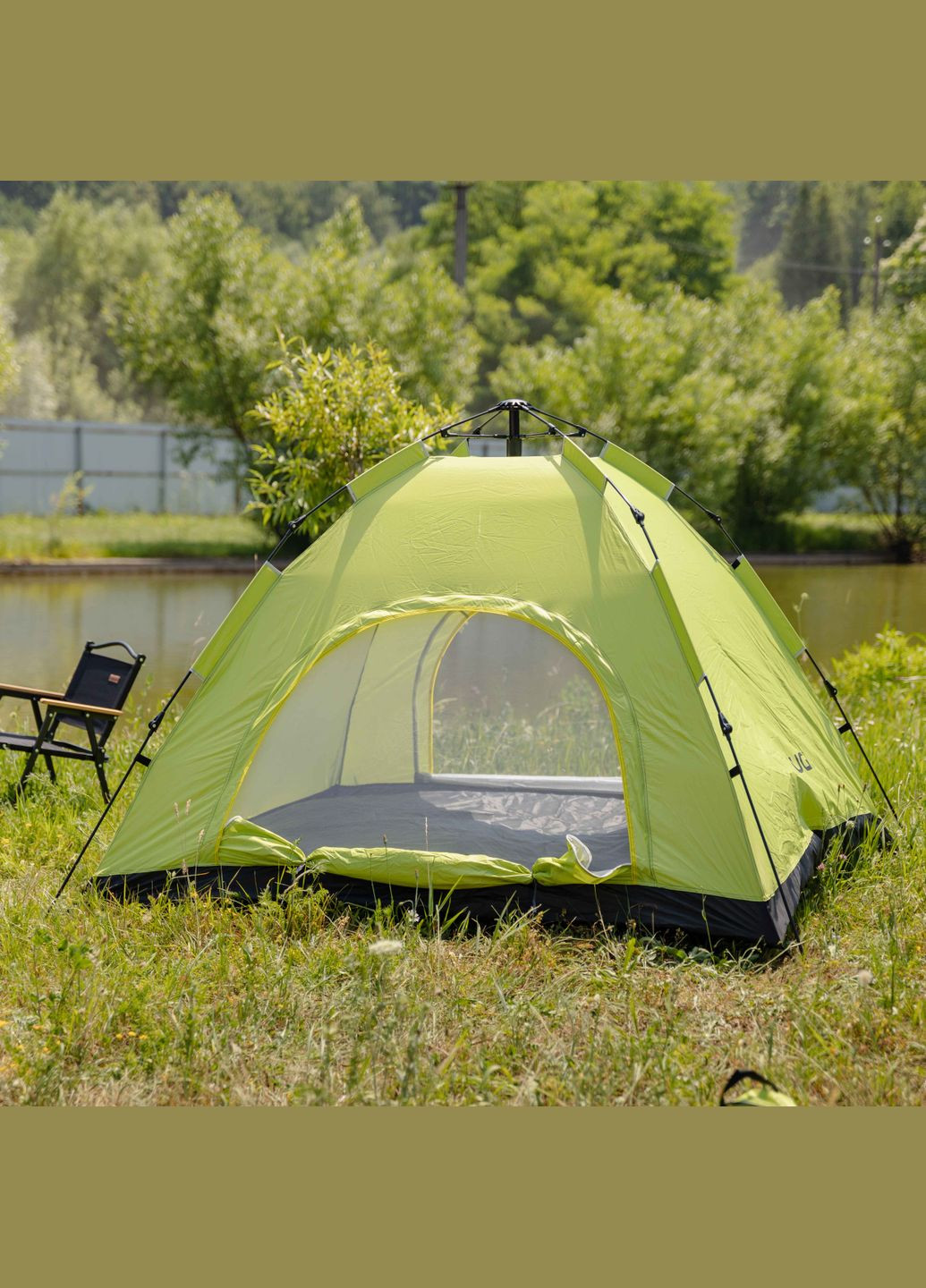 Намет туристичний двомісний 200*200*140 см, зелений LUGI (341329576)