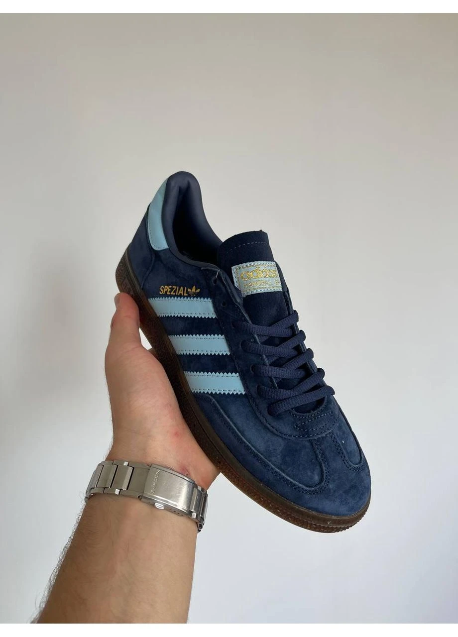 Синій кросівки чоловічі adidas handball spezial blue адідас спеціал сині демісезон No Brand