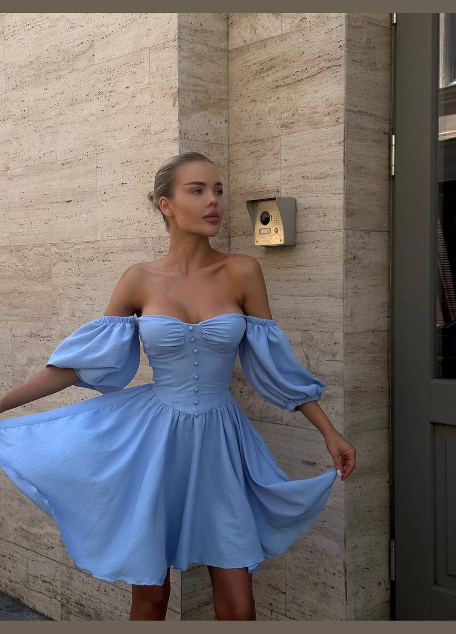 Голубое повседневный, вечернее платье - без которого не обойтись этим летом. queensleep_7km с цветочным принтом