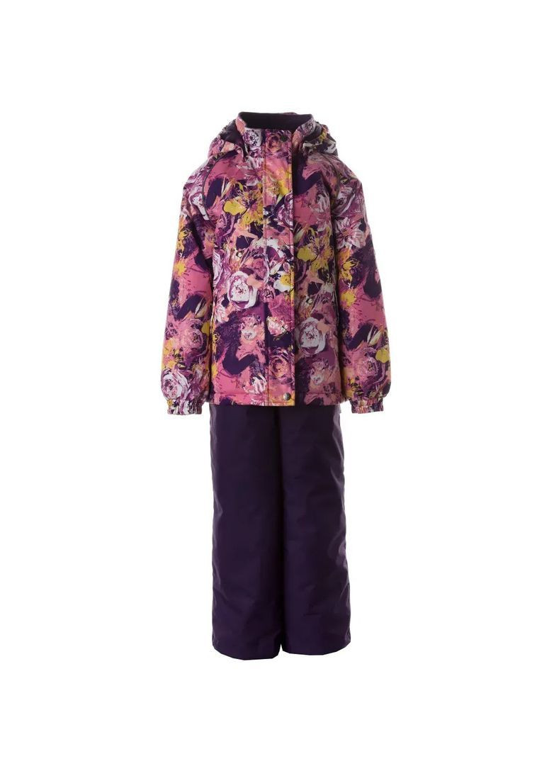 Фиолетовая комплект зимний marvel 1: куртка + полукомбинезон, р.122, розовый с фиолетовым () Huppa 45100120-24313-122