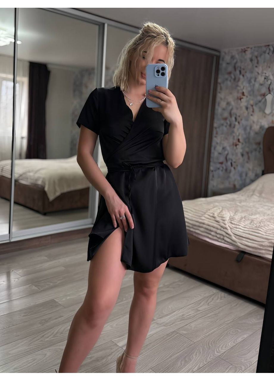 Чорна повсякденний сукня — заміри в описі GD/GL Модний простір однотонна