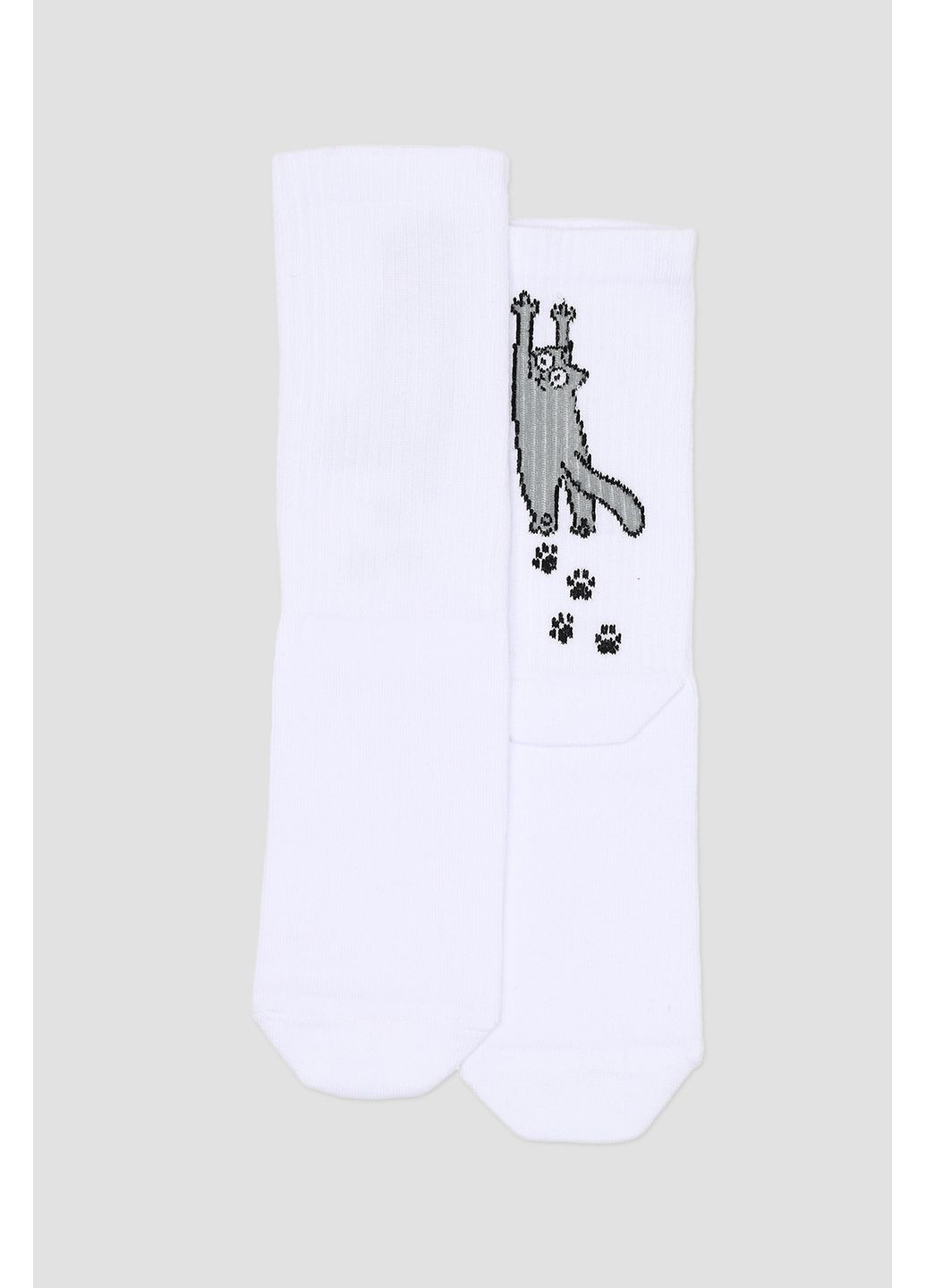 Білі шкарпетки високі жіночі колір білий cb-00282064 Yuki (350879006)