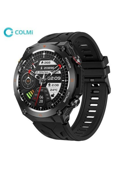 Умные часы V75 Black с GPS и компасом, спортивные, мониторинг здоровья, водонепроницаемость, для iOS/Android, черные Colmi (360713947)