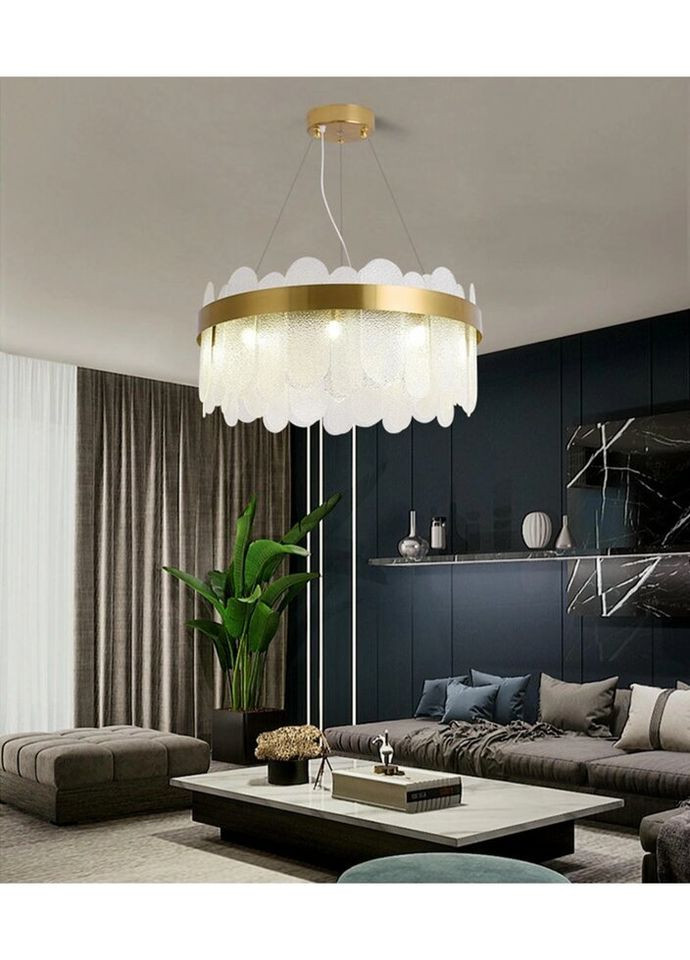 Люстра підвісна на 8 лампочок 26859 Латунь 40-200х60х60 см. Sunnysky (324396742)