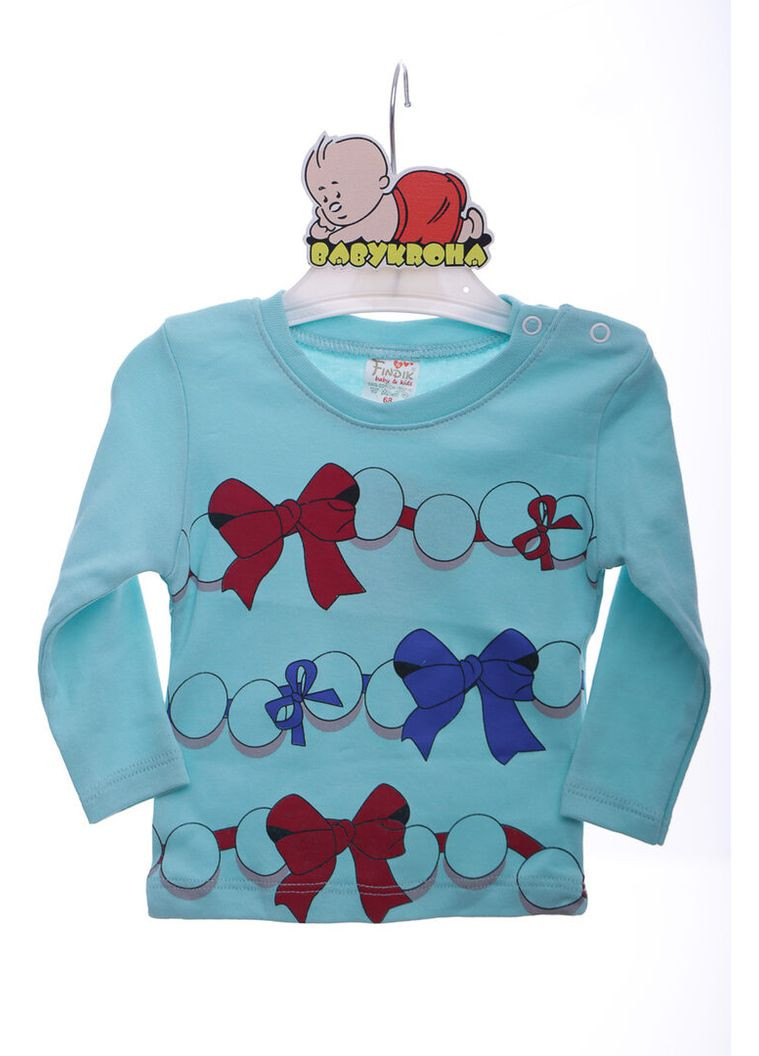 Водолазка для девочки Бантик хлопок Murat Baby бирюзовый 74 см (41859) BABYKROHA (315721066)