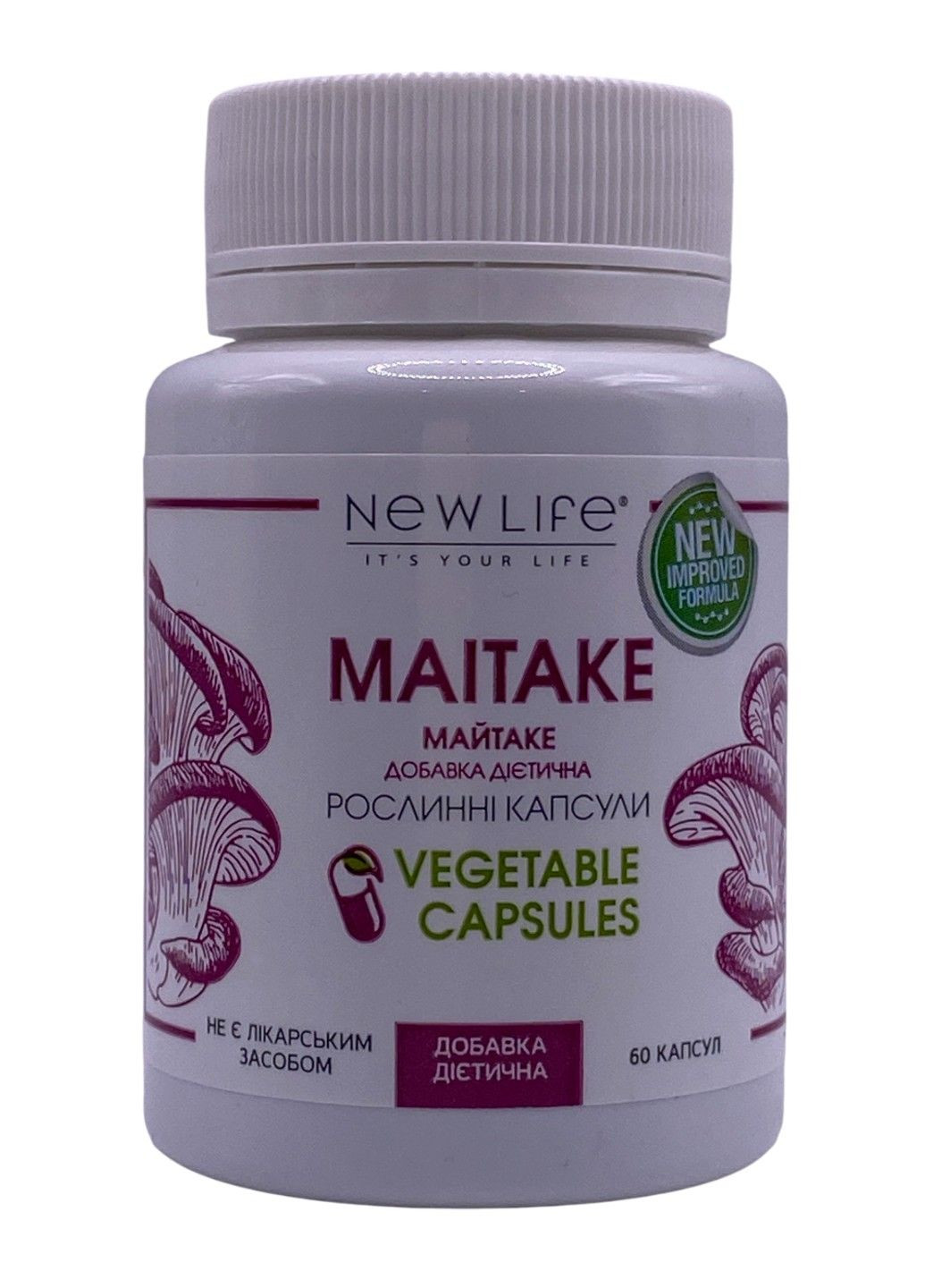 Maitake витяжка гриба майтаке 60 рослинних капсул Нове життя New LIFE (316607657)