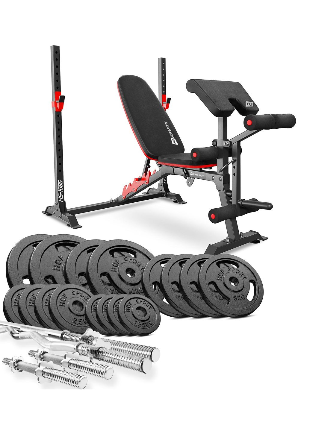 Набір STRONG 106 кг з лавкою HS1095 Hop-Sport (301538644)