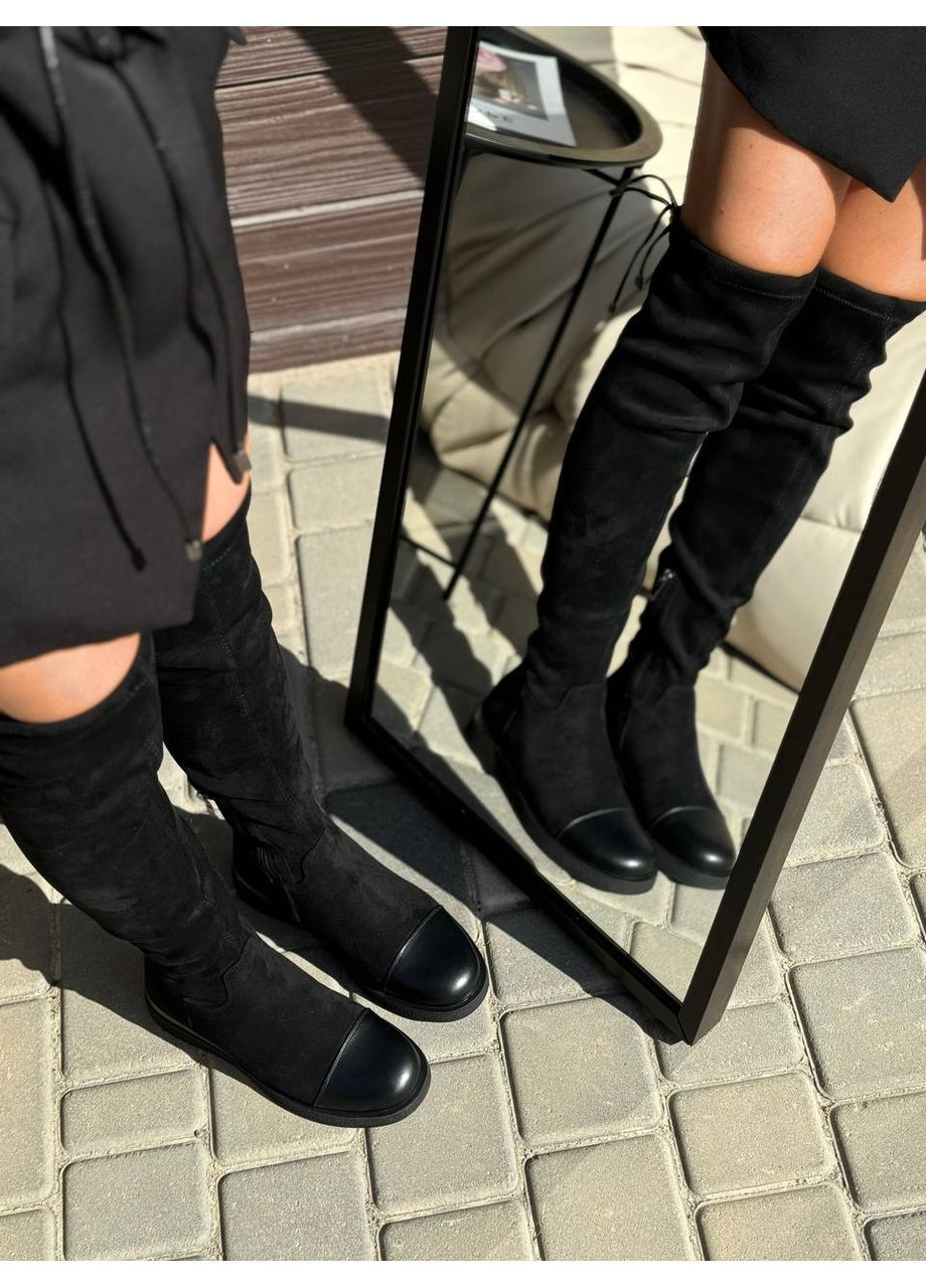 Черные осенние ботфорты Helen