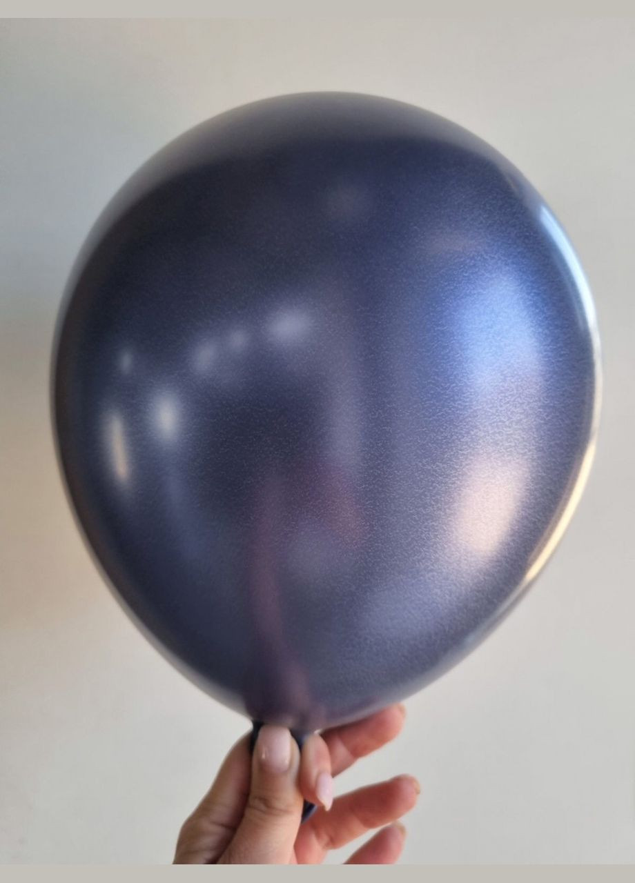 Латексні кулі хром 12 дюймів у пакованні 50 шт. колір темно-синій No Brand (345706951)
