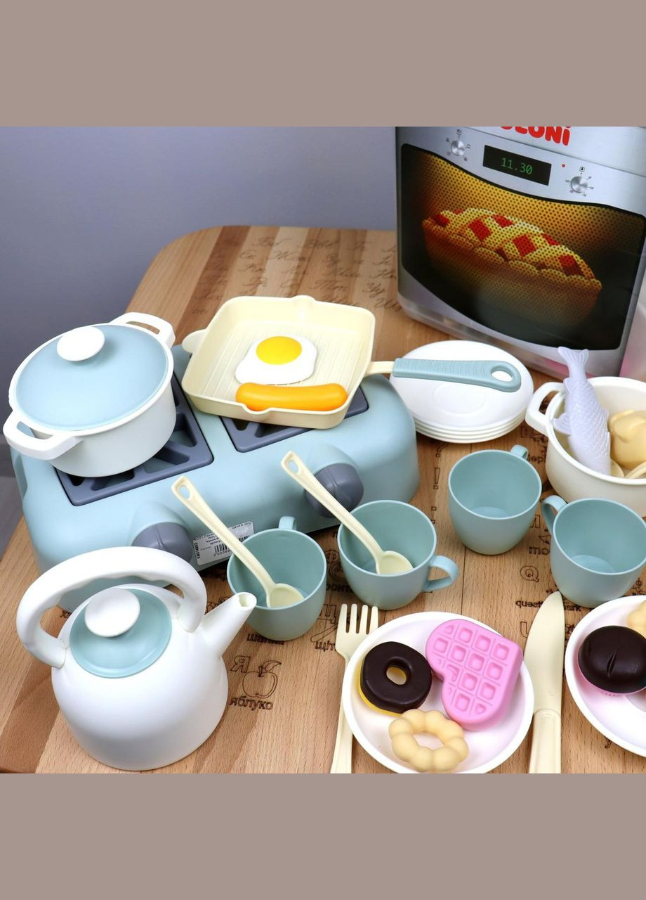 Игровая Детская Кухня Бокс с посудой 34 предмета Doloni (333340842)