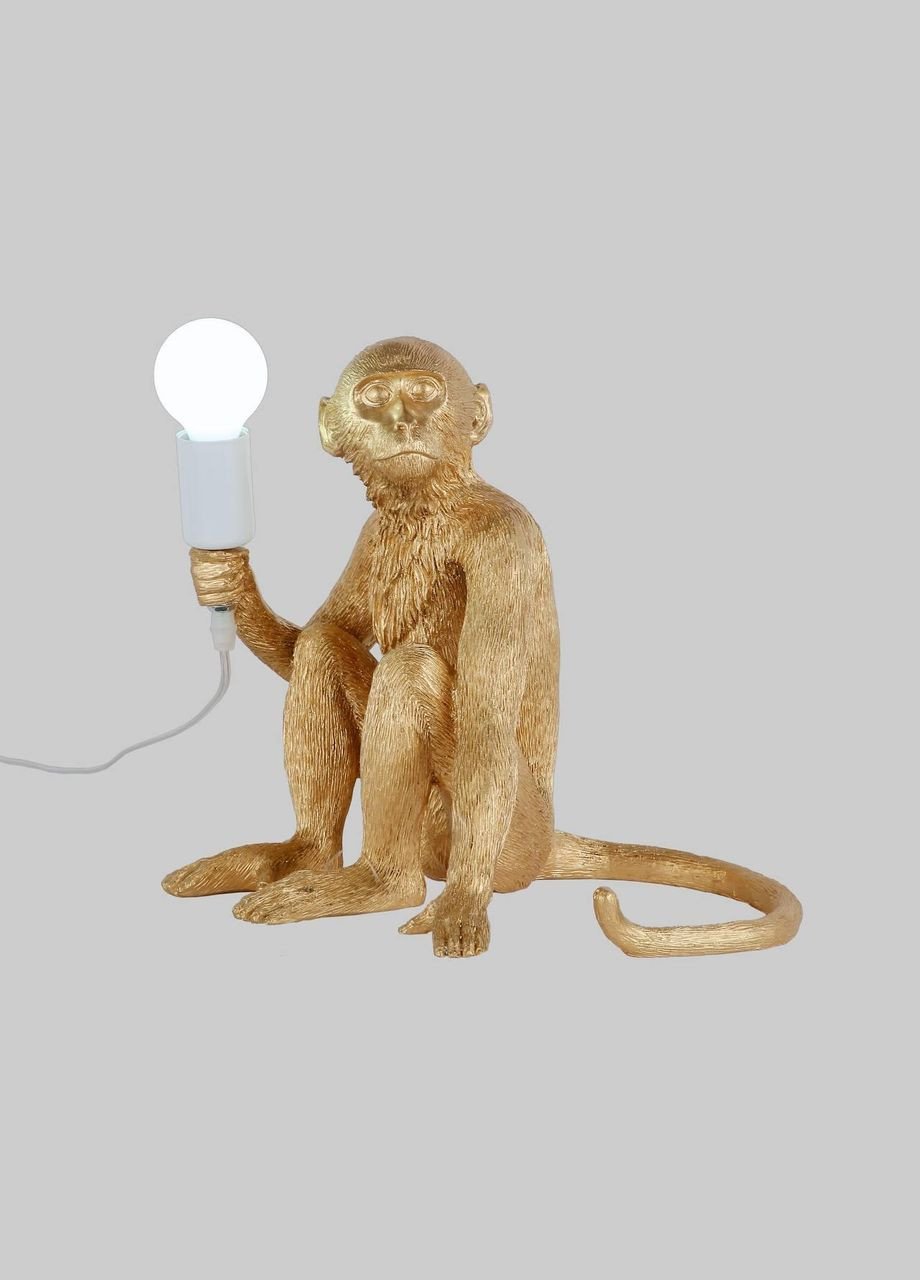 Золотая напольная лампа - сидящая обезьянка "Monkey" (909-VXL8051B GD) No Brand (370070363)