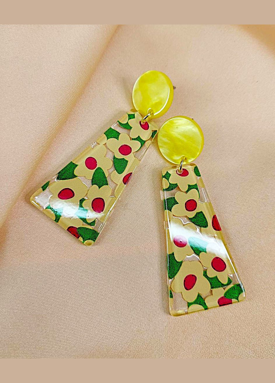 Сережки акрилові подовжені No Brand Літо (326040673)