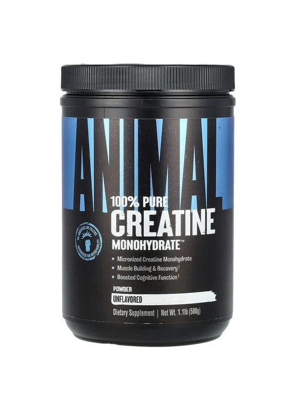 100% чистый креатин моногидрат (100% Pure Creatine Monohydrate ) Universal Nutrition 500 г Animal (362971458)