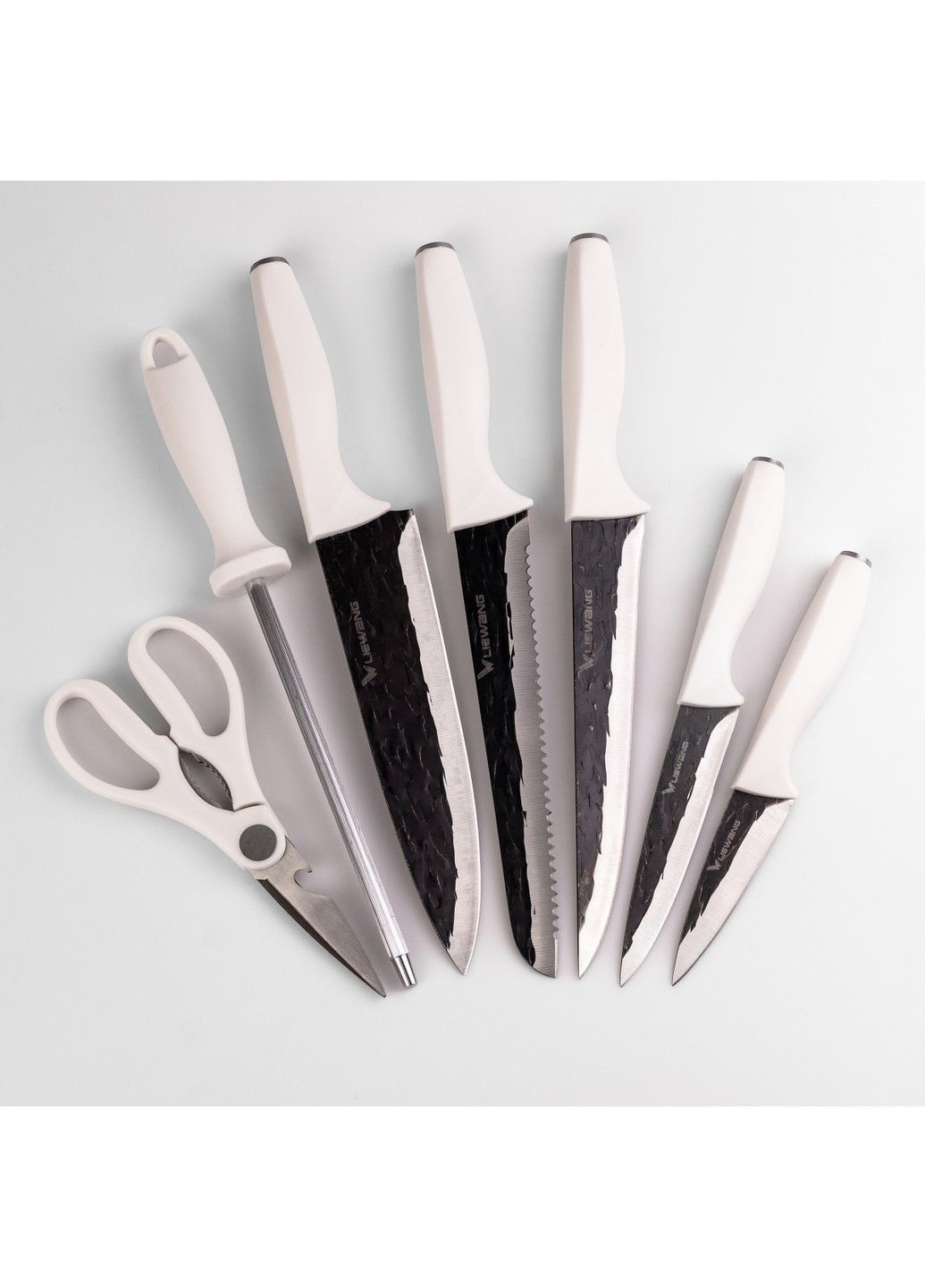 Набор кухонных ножей на подставке 7 предметов Without (293061827)