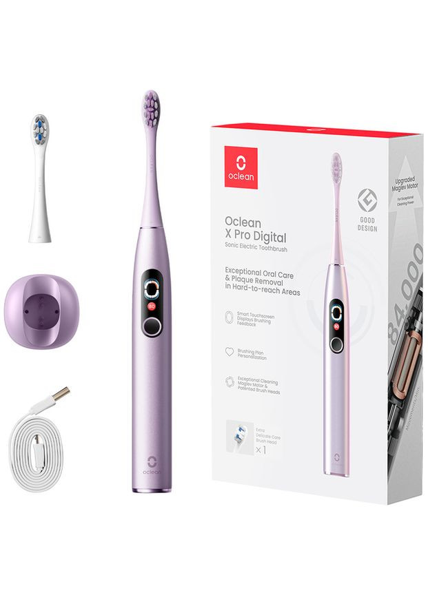 Щітка зубна електрична X Pro Digital Electric Toothbrush Purple Oclean (360423559)