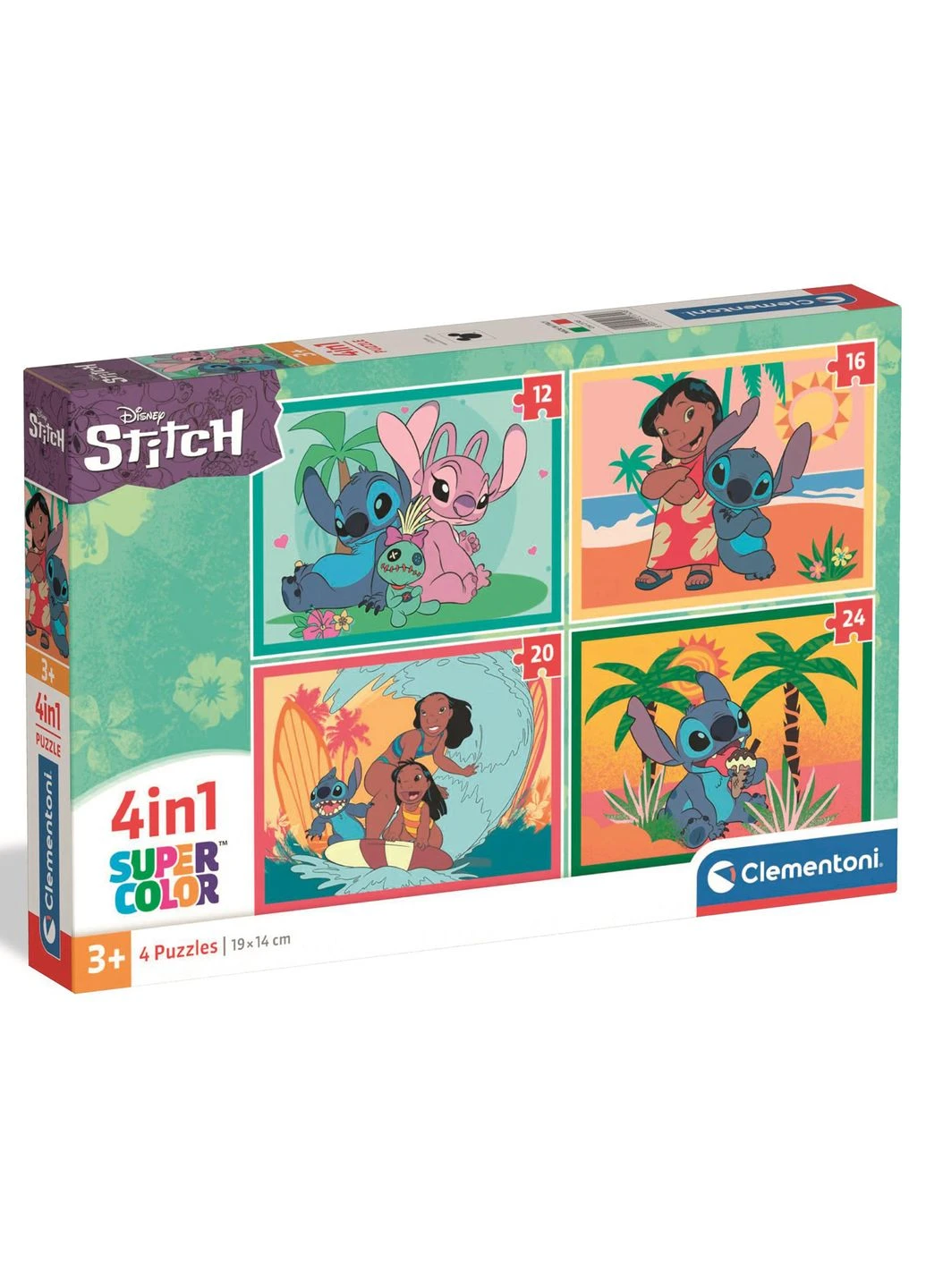Пазл 4 в 1 "Stitch", 12,16,20 та 24 елементи (21745) Clementoni (381924817)