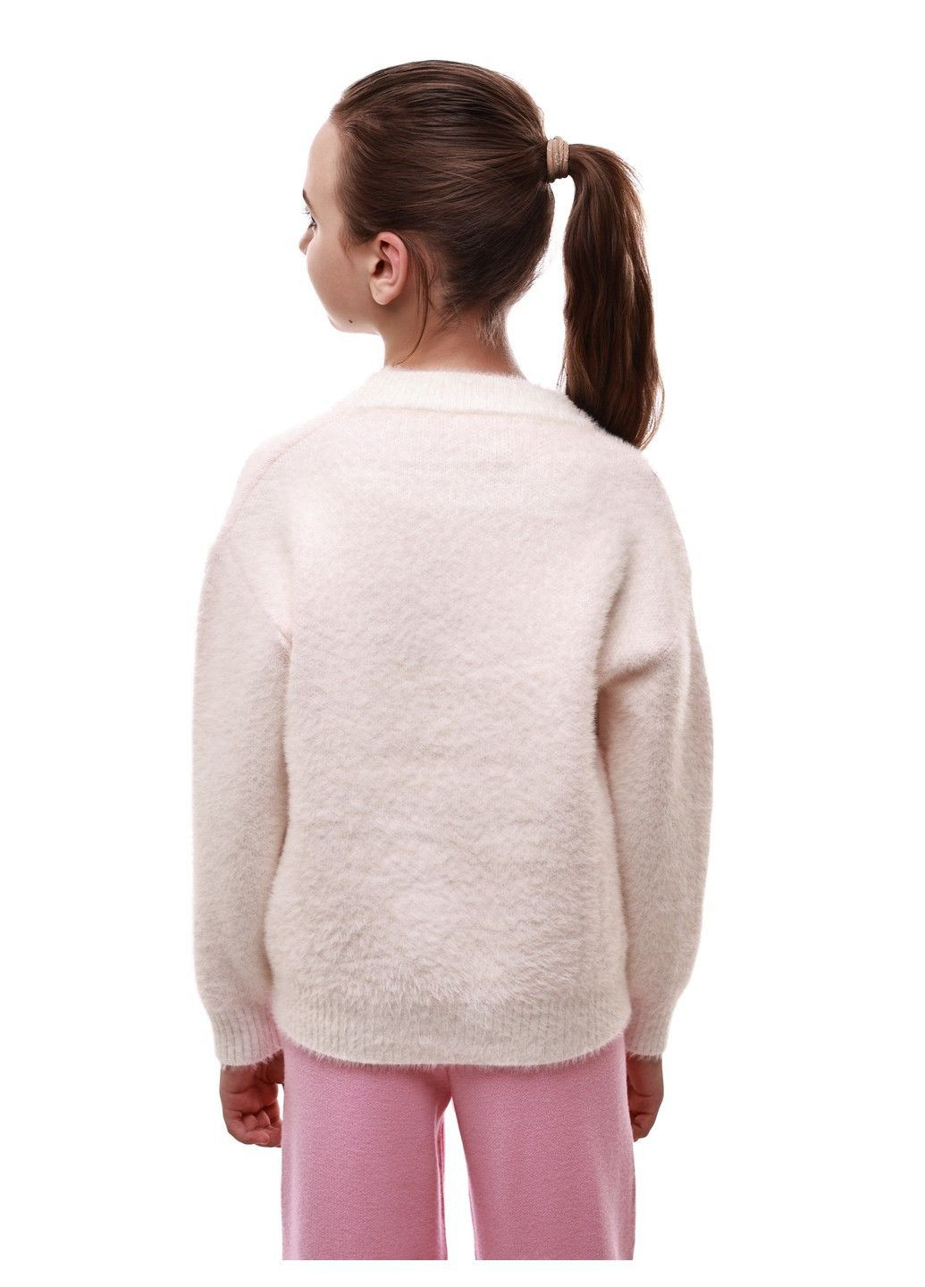 Білий зимовий светр для дівчинки підлітка Yalisi