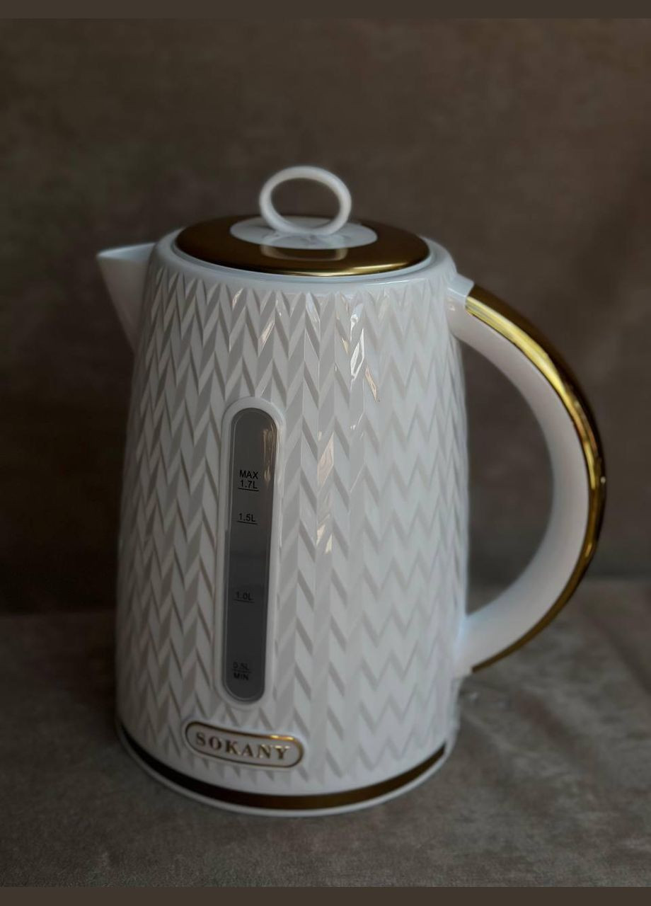 Електрочайник SK-SH-1044 електричний чайник Білий 1.7 л 2000 Вт Sokany (304974596)