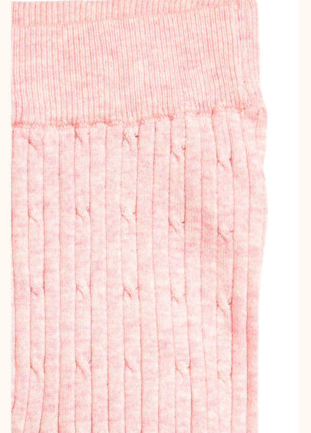 Розовые демисезонные детские леггинсы в рубчик для девочки 104 размер розовые 0389963002 H&M