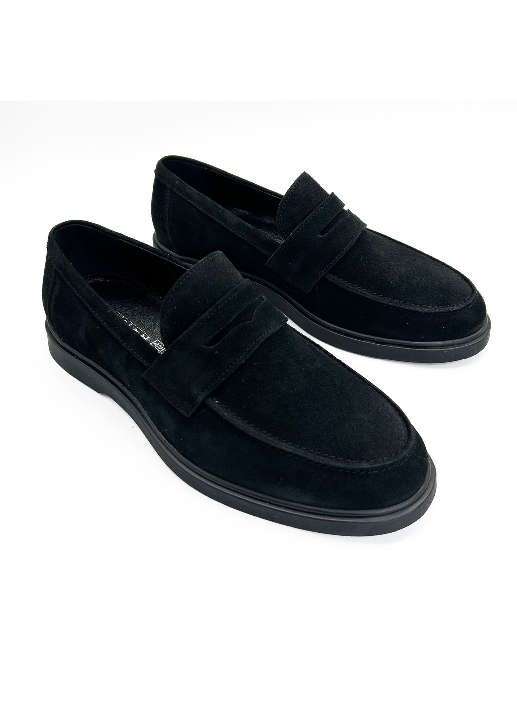 Черные лоферы (р) замша 0-2-2-8749 Stepter