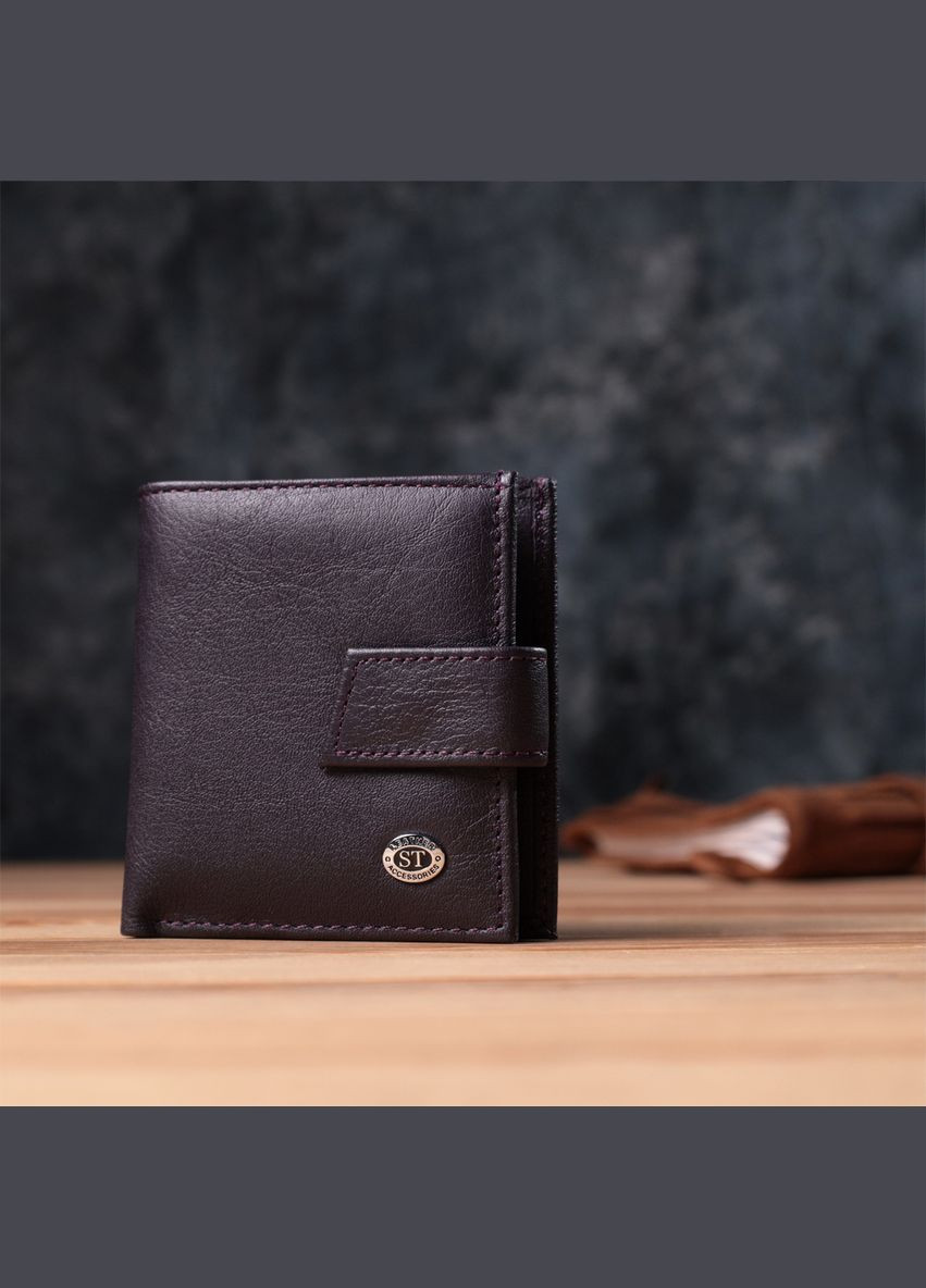 Женский кожаный кошелек с отделением для монет и карточек коричневый (sku_22855) No Brand (328218326)