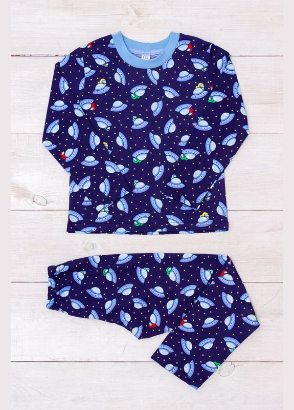Синяя всесезон пижама детская кофта + брюки Носи своє