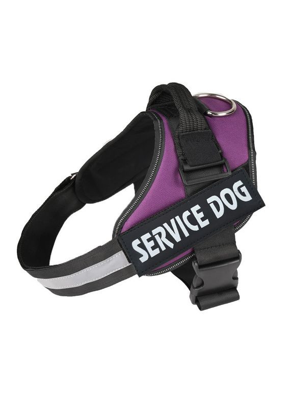 Шлея для собак усиленая Pet Style "Service Dog" Фиолетовая L No Brand - (323233363)