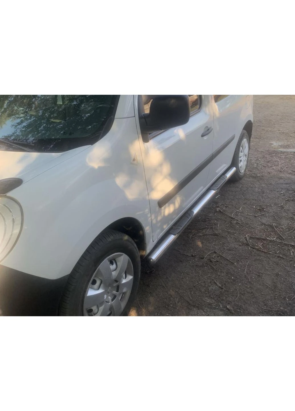 Бічні труби BB002 (2 шт., нерж.) 60 мм, довга база для Renault 2008-2020 рр CAN Kangoo (389055438)