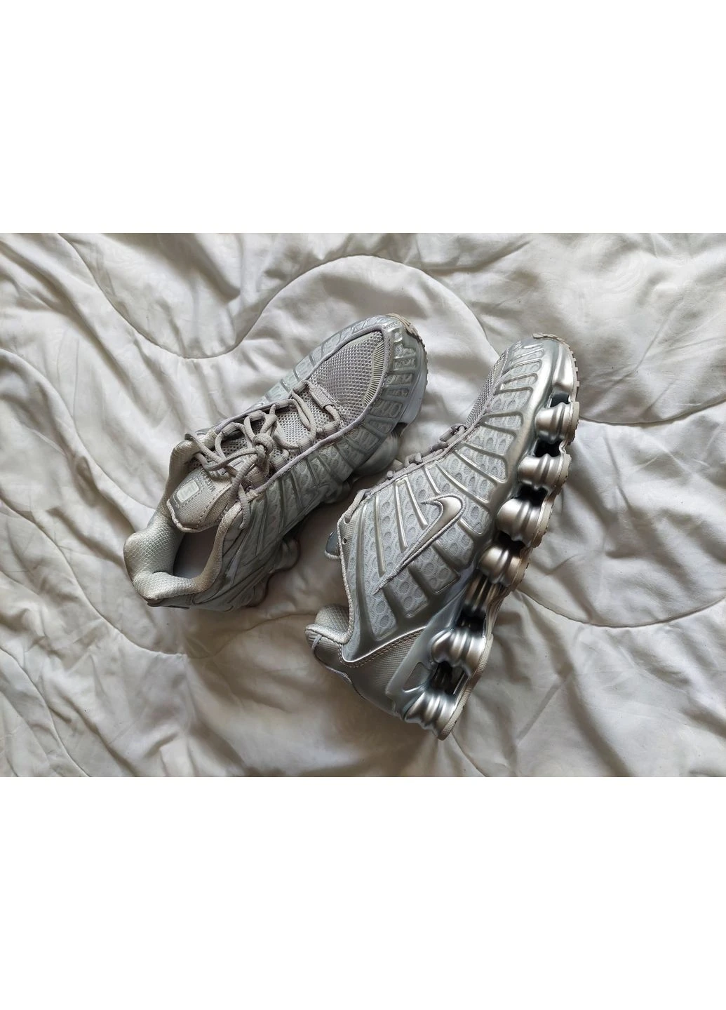 Серые демисезонные кроссовки мужские nike shox tl silver найк шокс тл серые No Brand