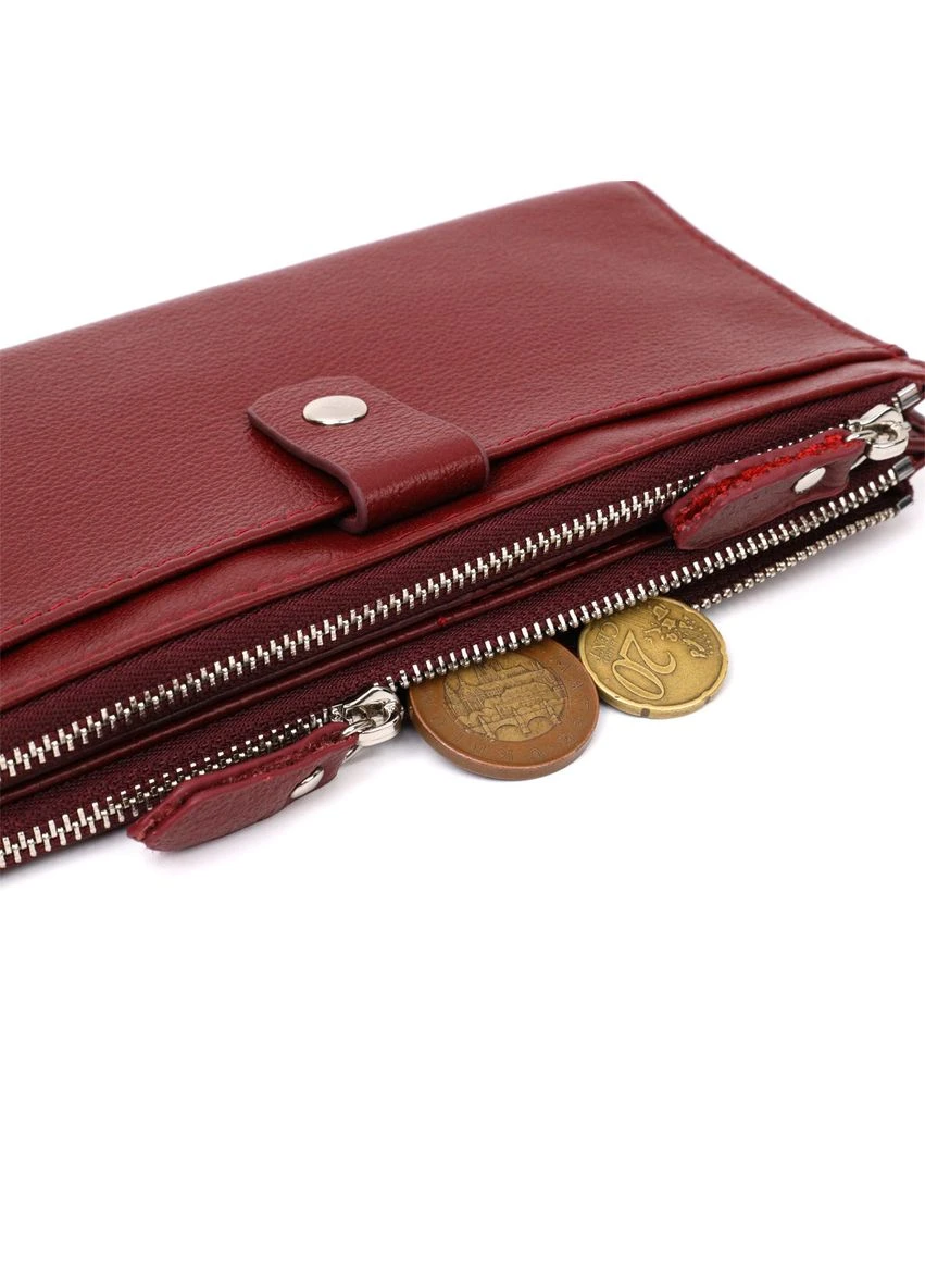 Стильный и яркий женский кошелек-клатч 19433 Бордовый st leather (341255695)