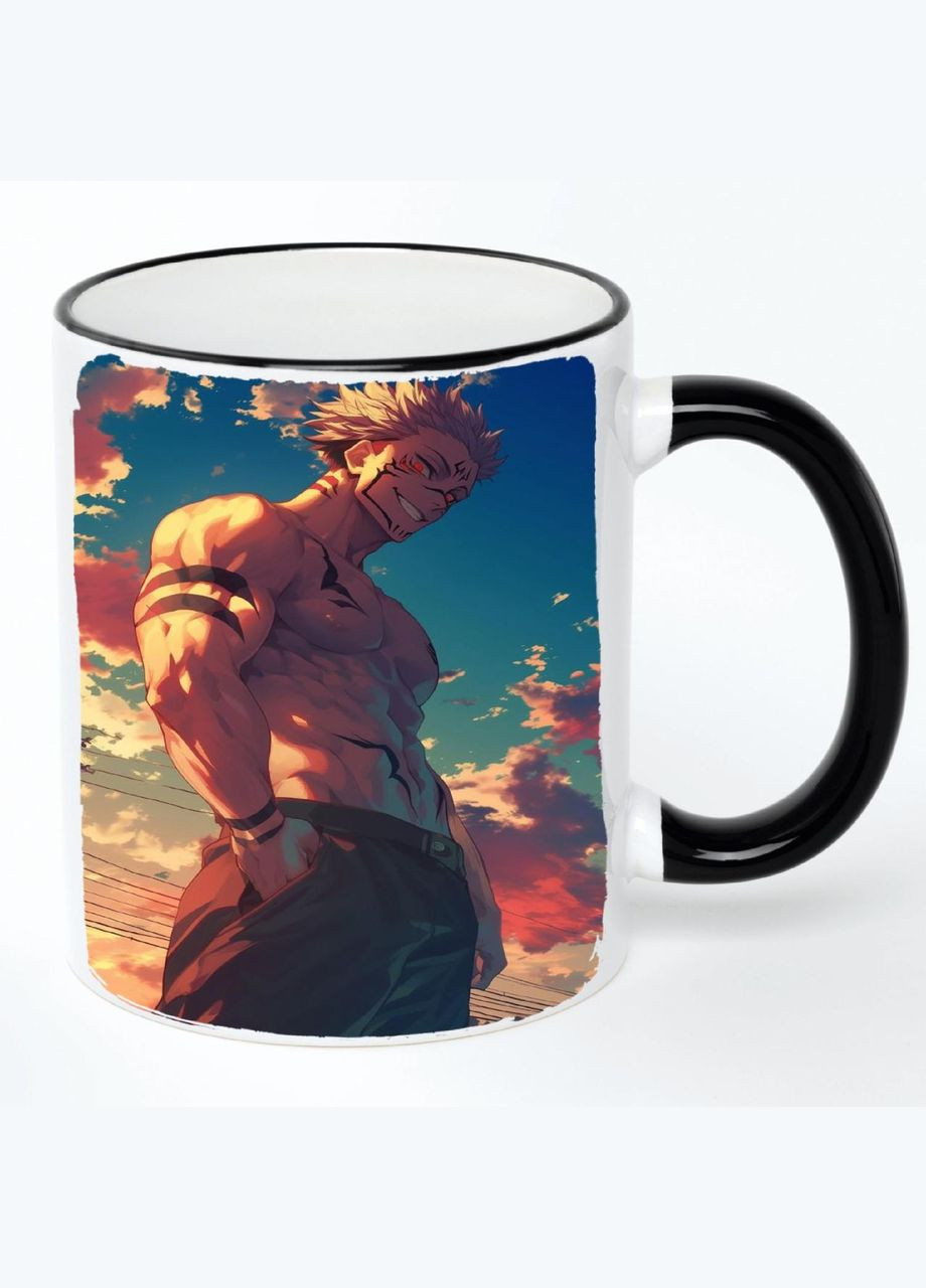 Чашка Магическая битва Аниме #008 (кружка, кружка) Белая с черной ручкой 330 мл No Brand (322715045)